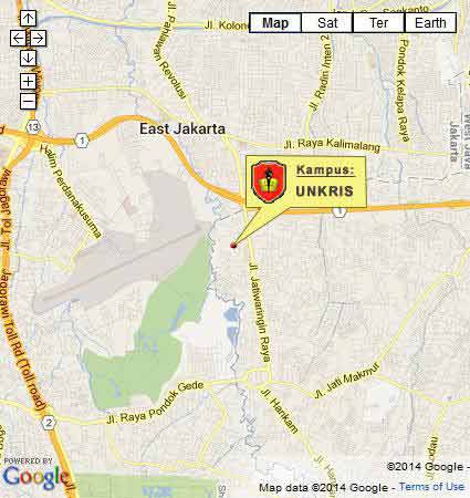 Lokasi dan Peta UNKRIS Jakarta Nomor